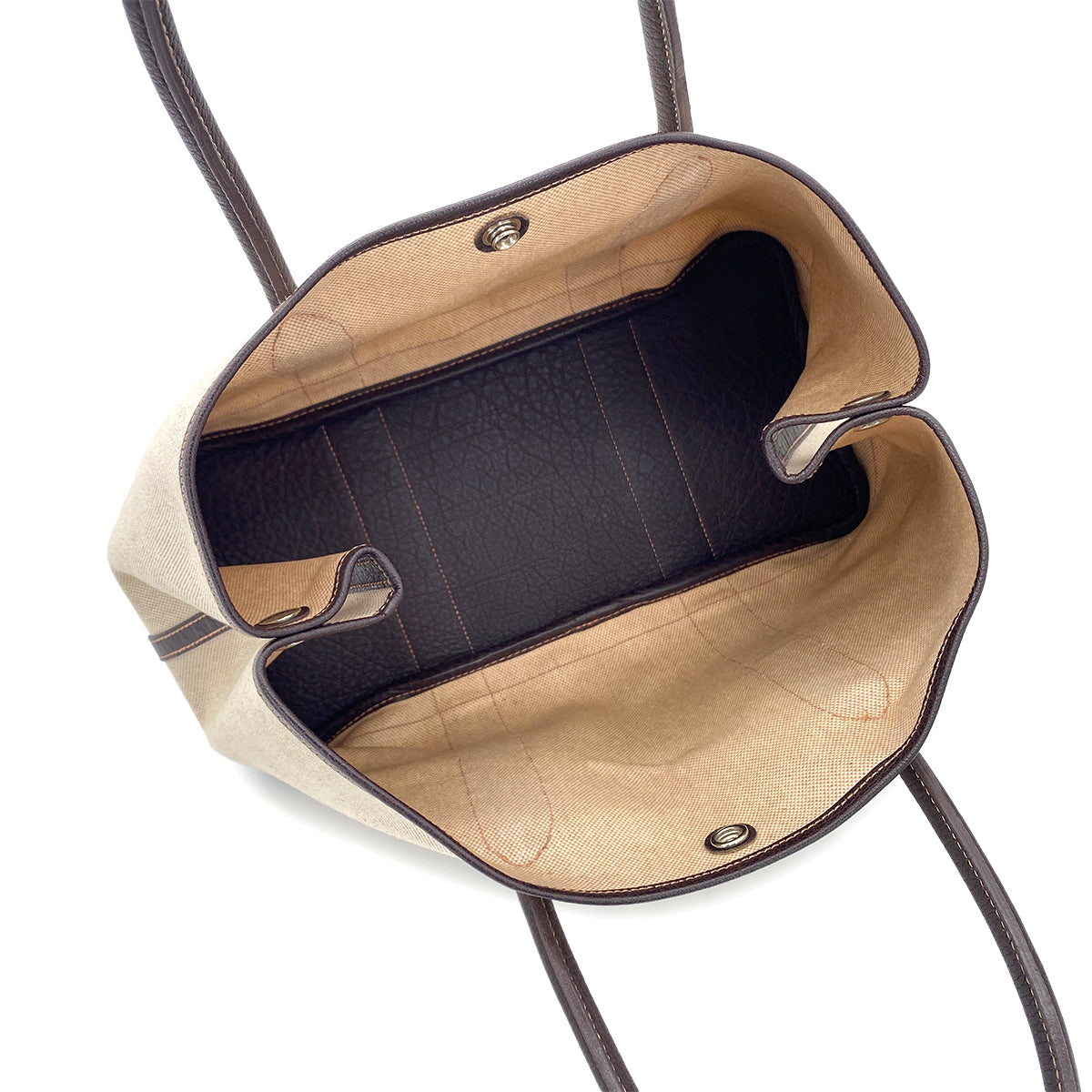 HERMES GARDEN PARTY 36 PM NATURAL MARRON TOILE H TOTE BAG □H 90259708