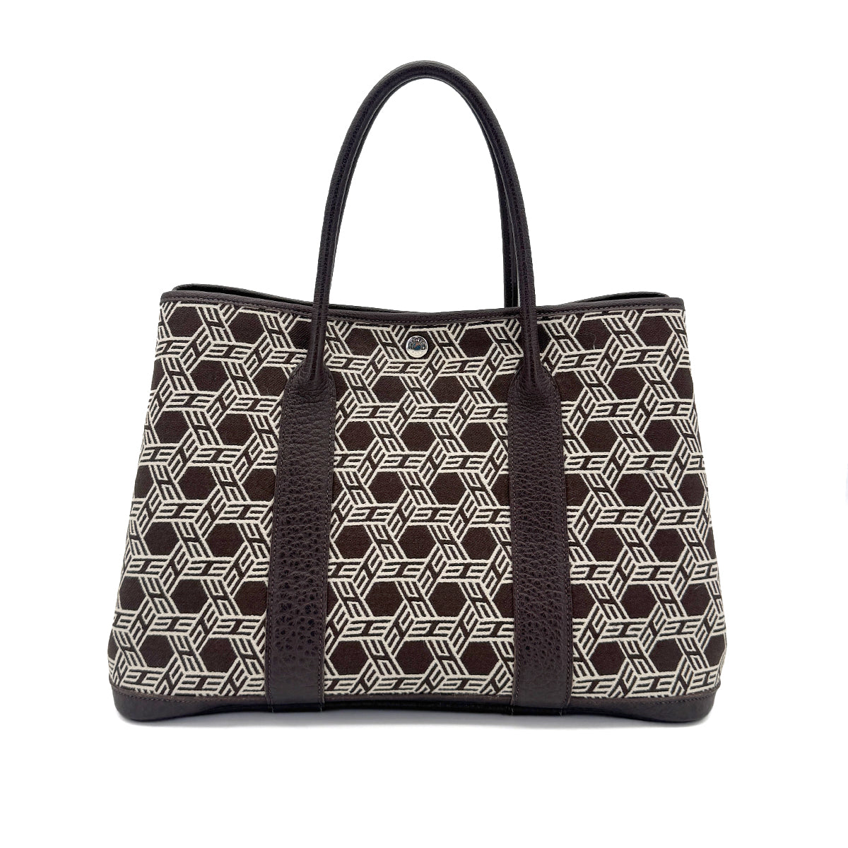 HERMES GARDEN PARTY 36 PM EBENE TOILE SO H BUFFLE SKIPPER TOTE BAG □K 90259710