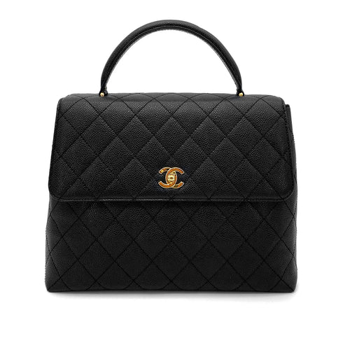 CHANEL VINTAGE MATELASSE HAND BAG BLACK CAVIAR SKIN 90259718 - PURPOSE