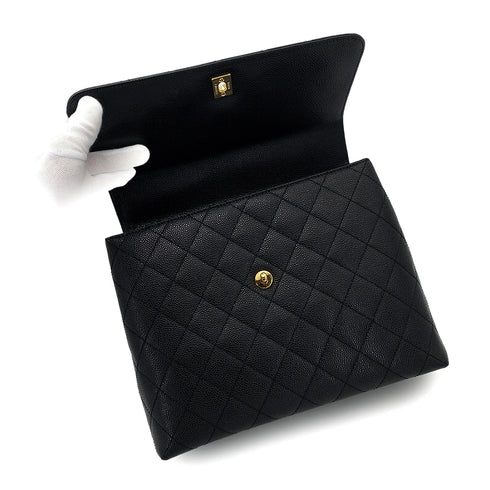 CHANEL VINTAGE MATELASSE HAND BAG BLACK CAVIAR SKIN 90259718 - PURPOSE
