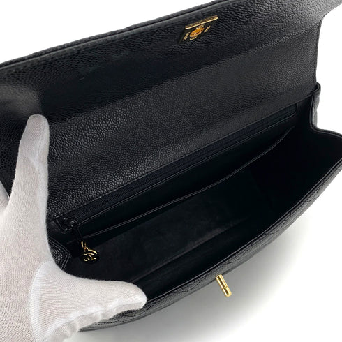 CHANEL VINTAGE MATELASSE HAND BAG BLACK CAVIAR SKIN 90259718 - PURPOSE