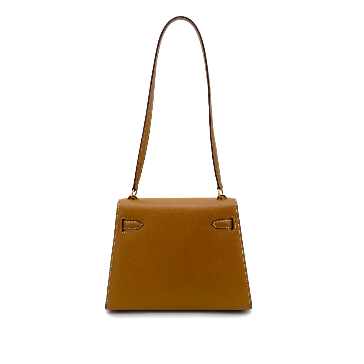 HERMES MINI KELLY 20 SELLIER GOLD COUCHEVEL SHOULDER BAG 〇P GHW 90259879