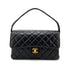 CHANEL VINTAGE DOUBLE FACE SHOULDER BAG BLACK LAMB SKIN 90259885 - PURPOSE