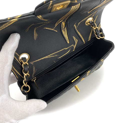 CHANEL MINI MATELASSE 20 CHAIN SHOULDER BAG BLACK LEATHER 90259887 - PURPOSE