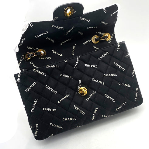 CHANEL VINTAGE MAXI MATELASSE 34 CHAIN SHOULDER BAG BLACK CANVAS 90259889 - PURPOSE