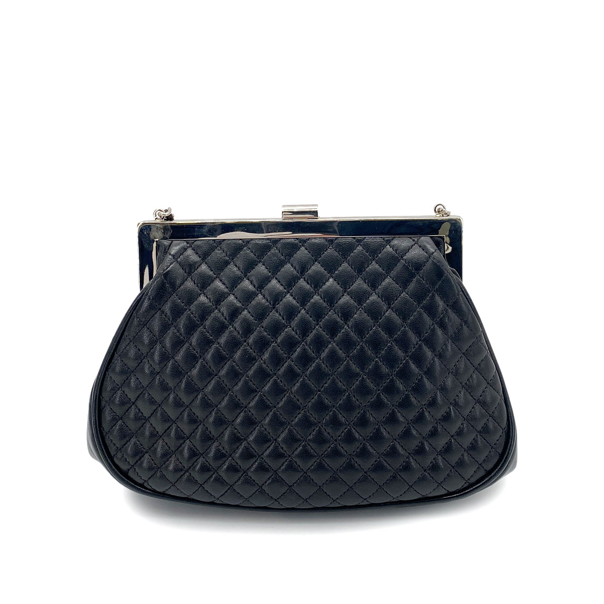 CHANEL MATELASSE CHAIN SHOULDER BAG BLACK LAMB SKIN 90259890