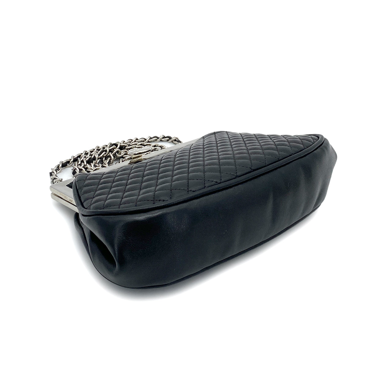 CHANEL MATELASSE CHAIN SHOULDER BAG BLACK LAMB SKIN 90259890