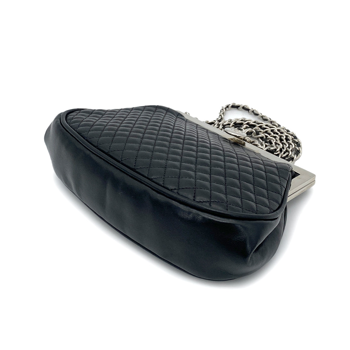 CHANEL MATELASSE CHAIN SHOULDER BAG BLACK LAMB SKIN 90259890