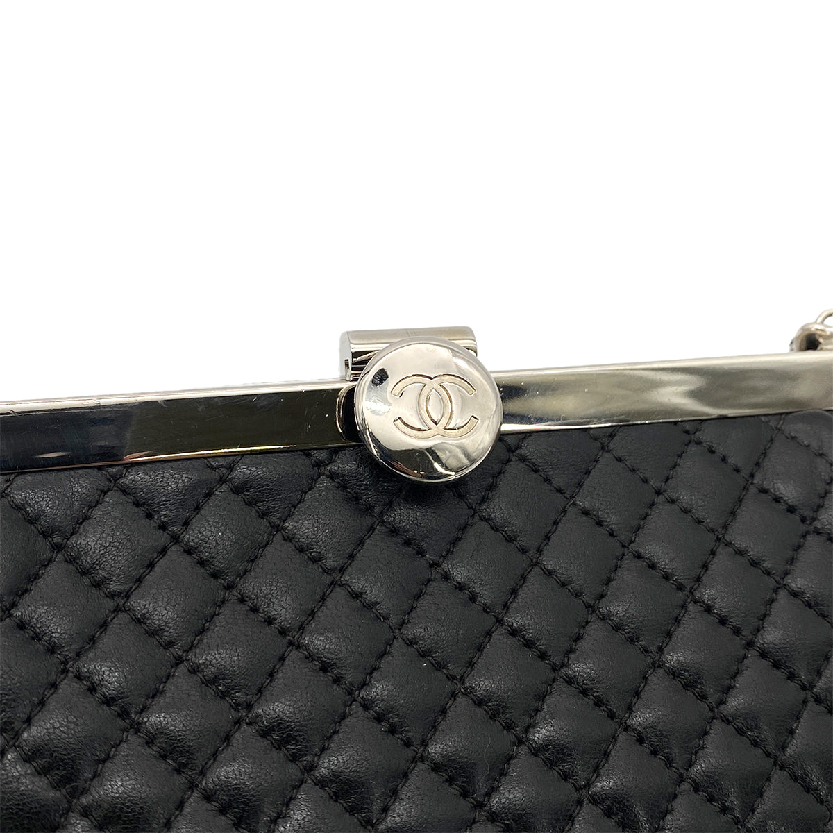 CHANEL MATELASSE CHAIN SHOULDER BAG BLACK LAMB SKIN 90259890