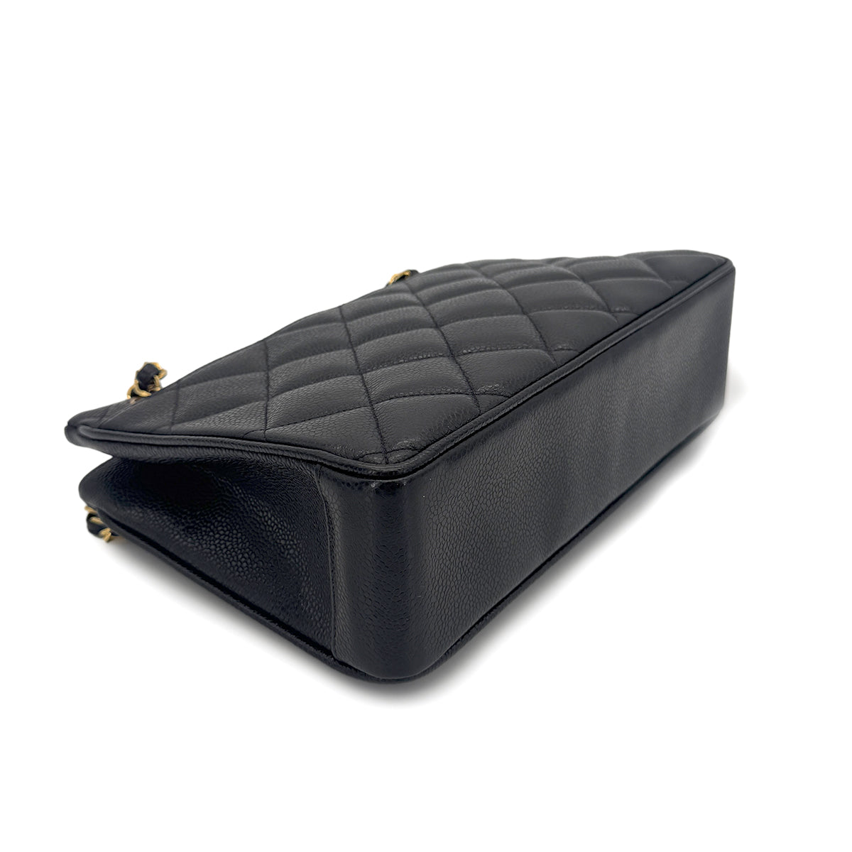 CHANEL MATELASSE CHAIN SHOULDER BAG BLACK CAVIAR SKIN 90259897