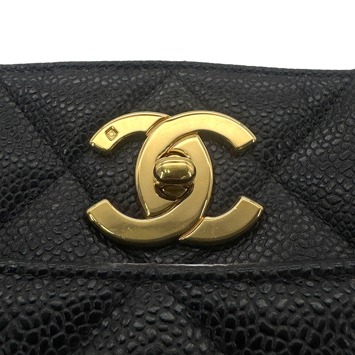 CHANEL MATELASSE CHAIN SHOULDER BAG BLACK CAVIAR SKIN 90259897