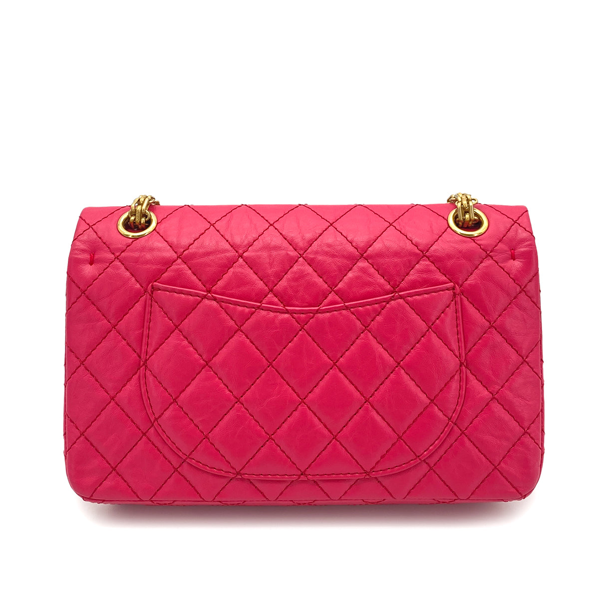 CHANEL 2.55 CHAIN SHOULDER BAG PINK LEATHER 90259901
