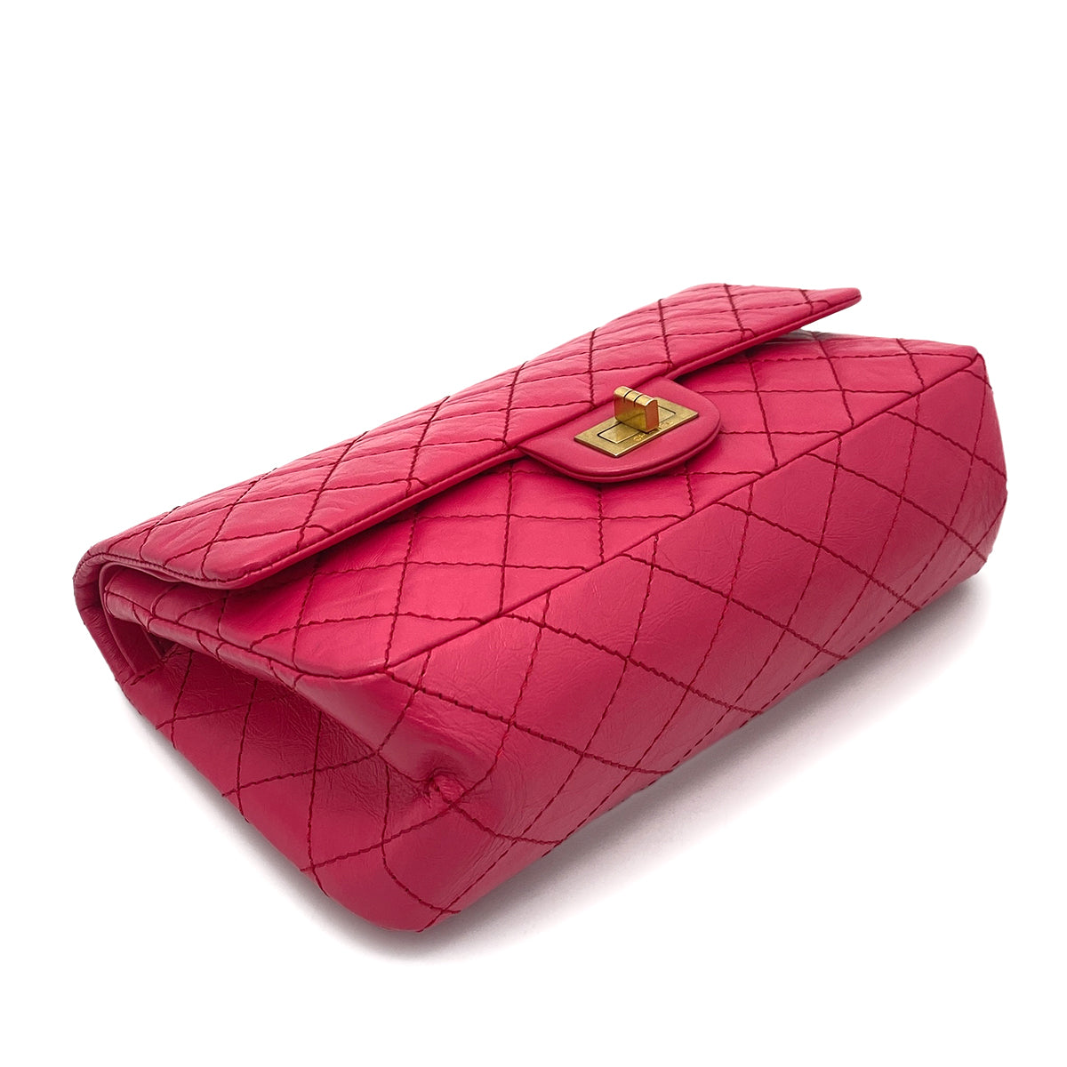 CHANEL 2.55 CHAIN SHOULDER BAG PINK LEATHER 90259901