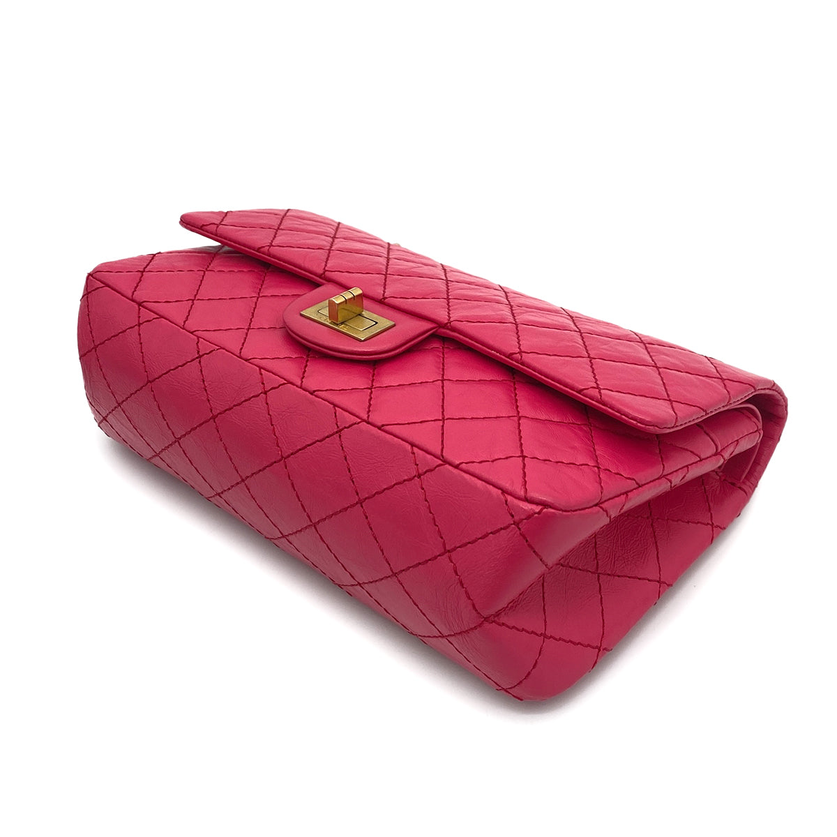 CHANEL 2.55 CHAIN SHOULDER BAG PINK LEATHER 90259901