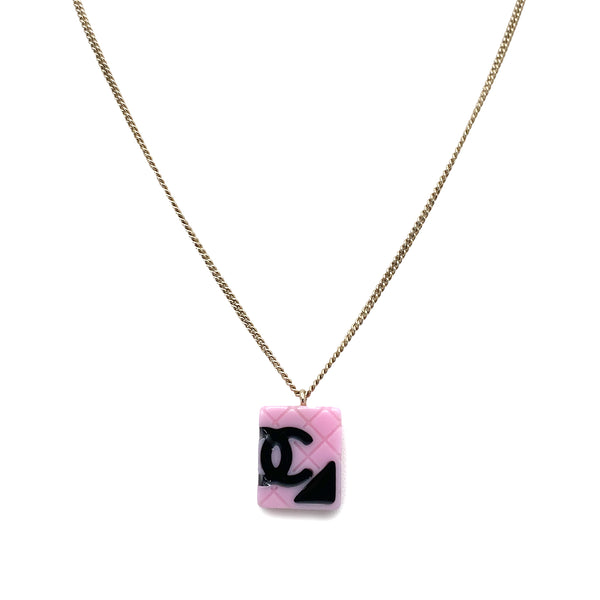 CHANEL VINTAGE NECKLACE CAMBON BAG MOTIF ACCESSORY 05C 90259927 - PURPOSE
