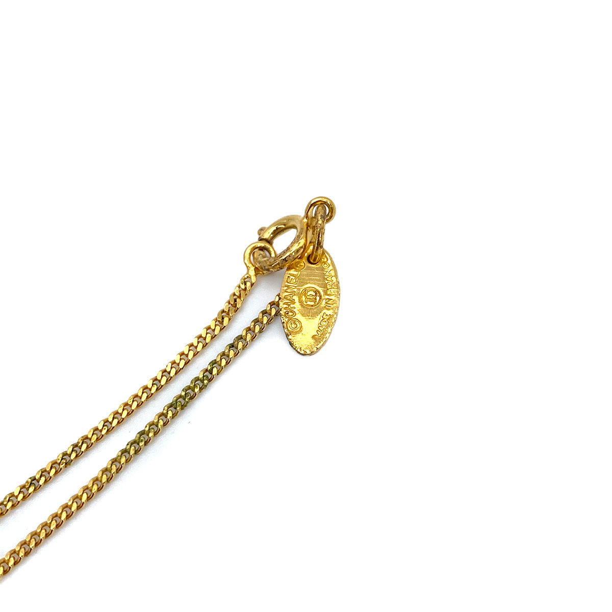 CHANEL VINTAGE NECKLACE LOGO FAUX PEARL ACCESSORY 90259930