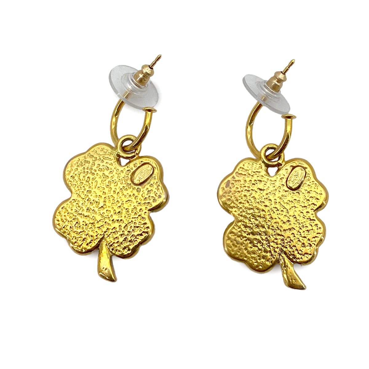 CHANEL VINTAGE EARRINGS COCOMARK CLOVER PINK ACCESSORY 03P 90259931
