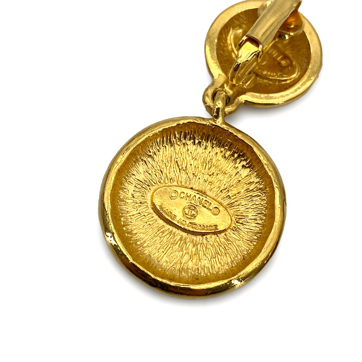 CHANEL VINTAGE EARRINGS COCOMARK ROUND SWING ACCESSORY 90259964