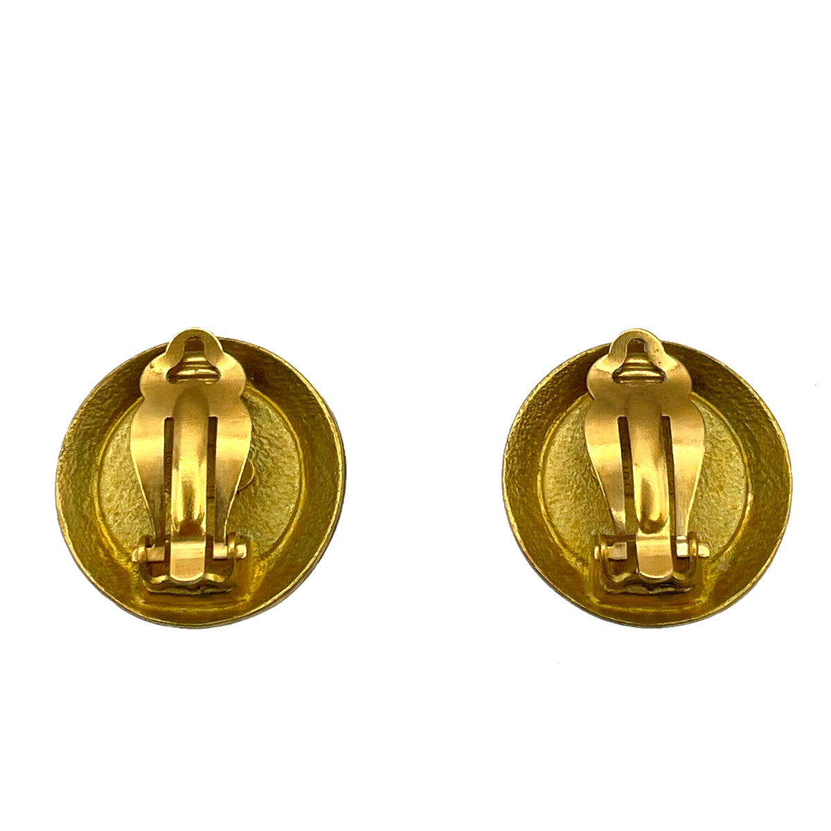 CHANEL VINTAGE EARRINGS COCOMARK ROUND ACCESSORY 95C 90259965