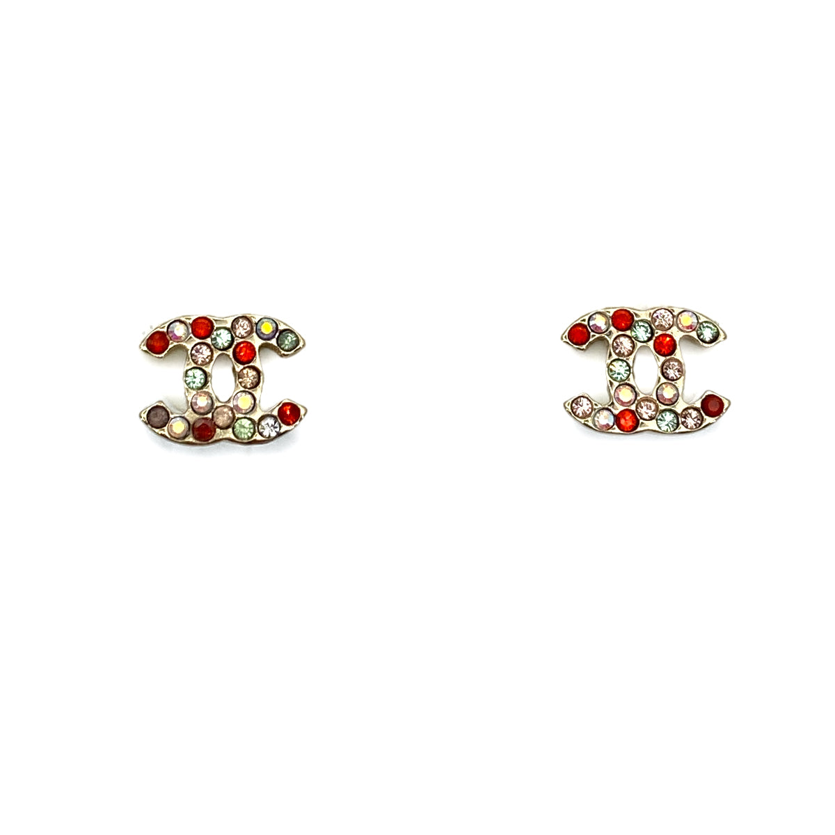 CHANEL EARRINGS COCOMARK MULTICOLOR RHINESTONE ACCESSORY 04A 90259975