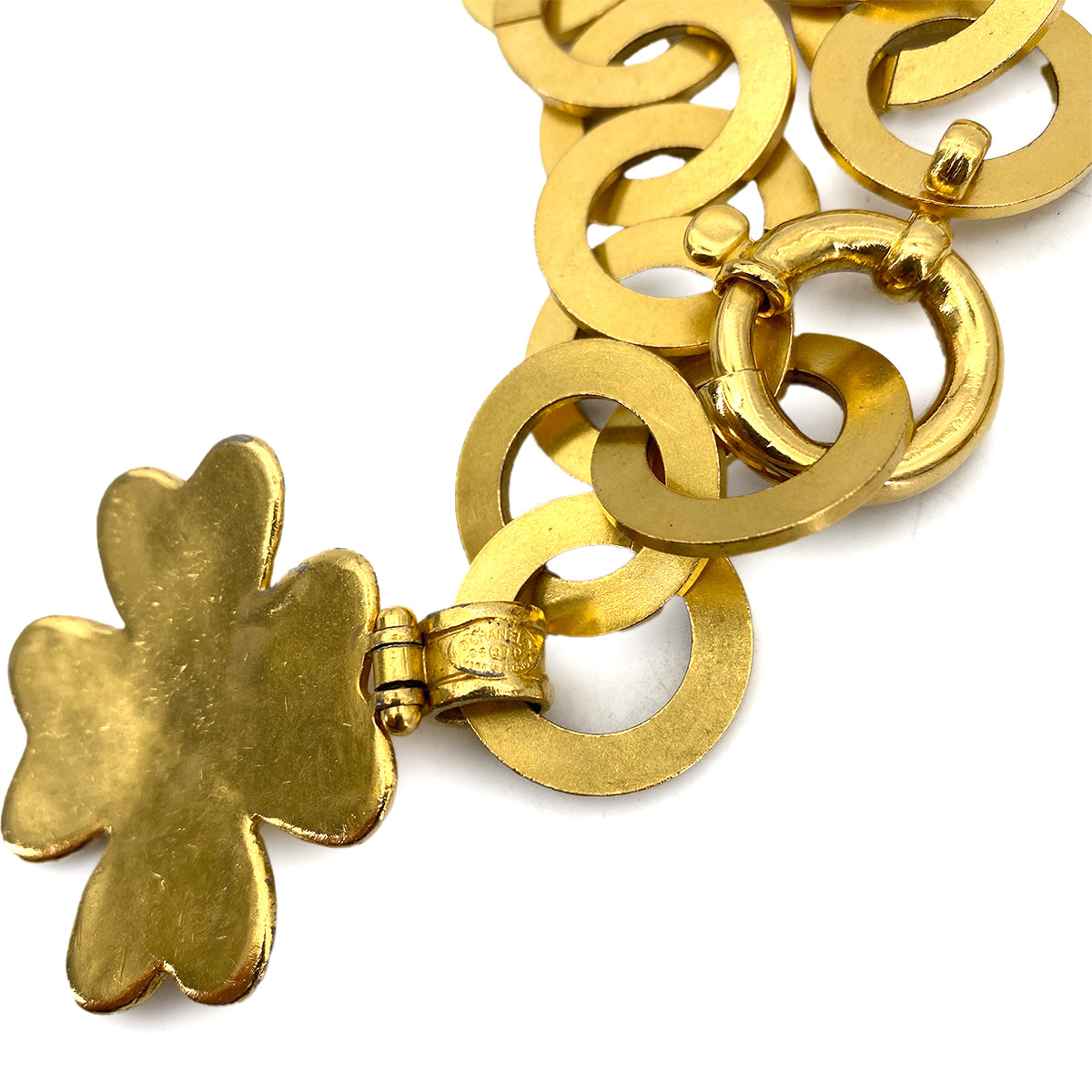 CHANEL VINTAGE CHAIN BELT CLOVER COCOMARK ACCESSORY 95P 90259987