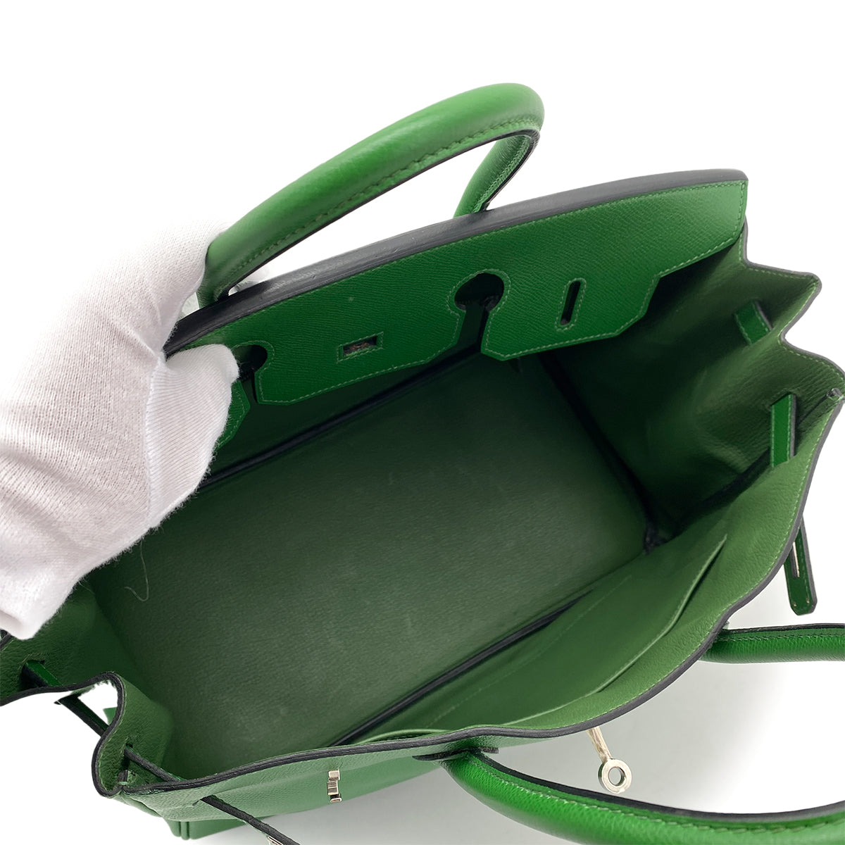 HERMES BIRKIN 35 VERT BENGHAL EPSOM HAND BAG □N SHW 90260109