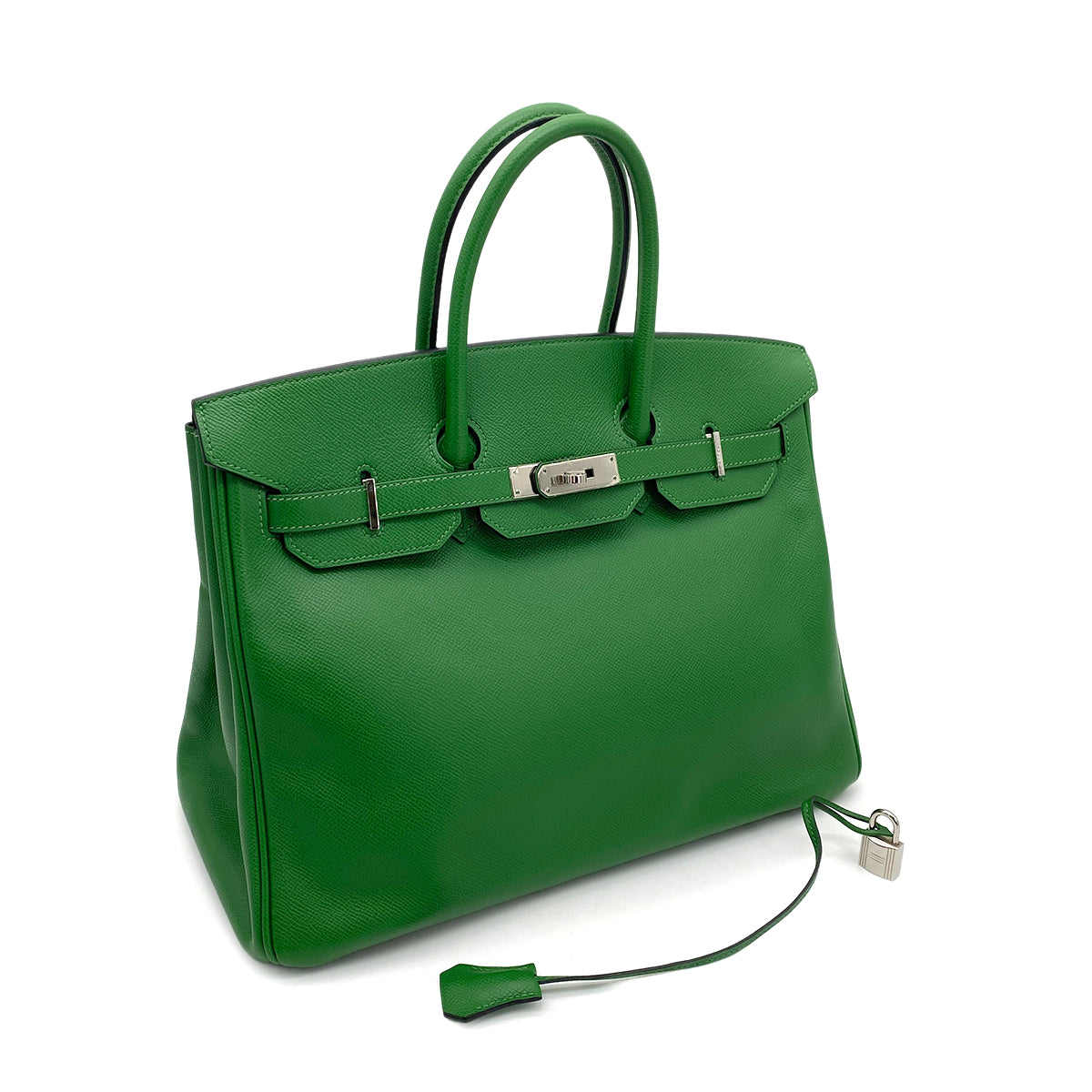 HERMES BIRKIN 35 VERT BENGHAL EPSOM HAND BAG □N SHW 90260109