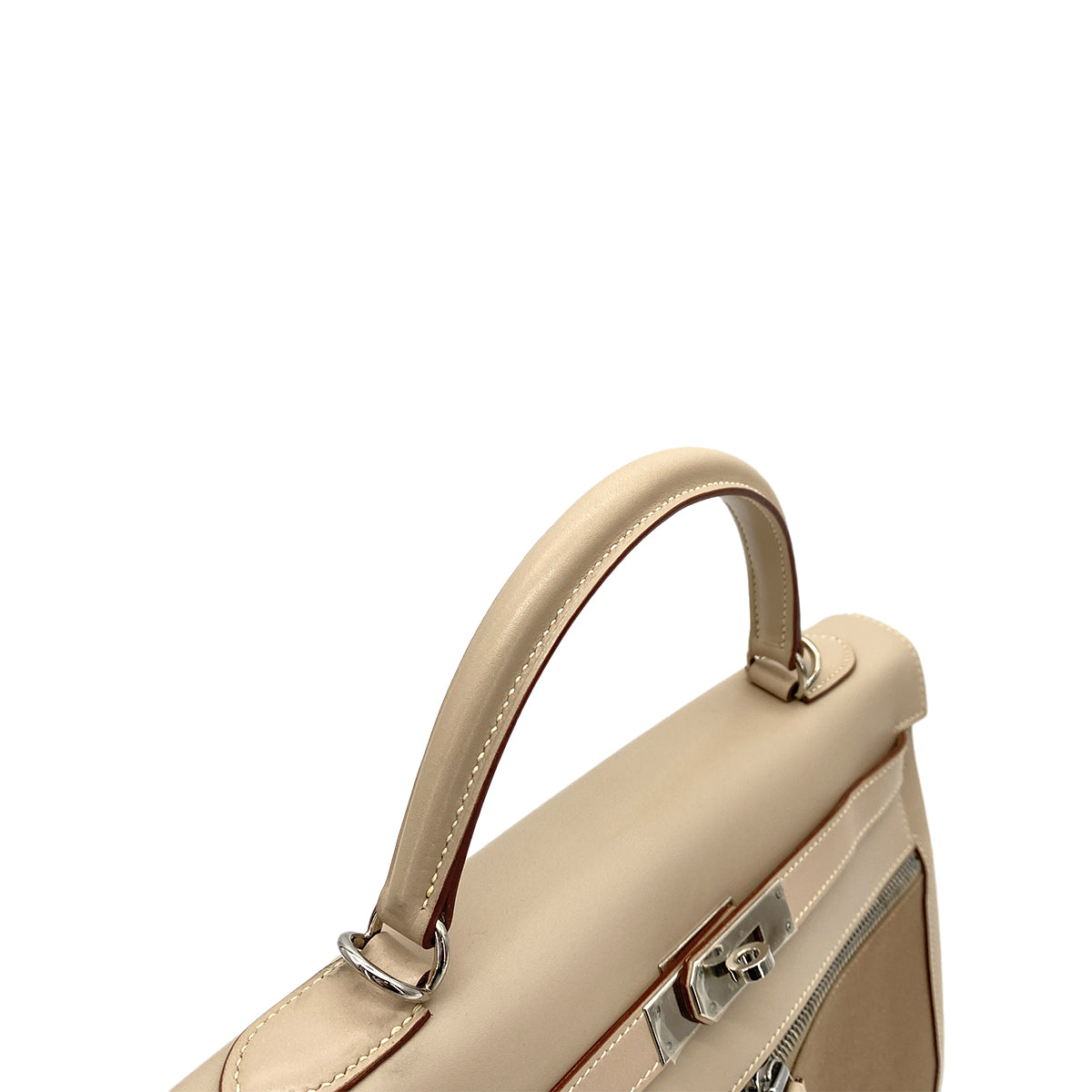 HERMES KELLY LAKIS 32 BEIGE SWIFT TOILE OFFICIER HAND SHOULDER BAG □K SHW 90260114