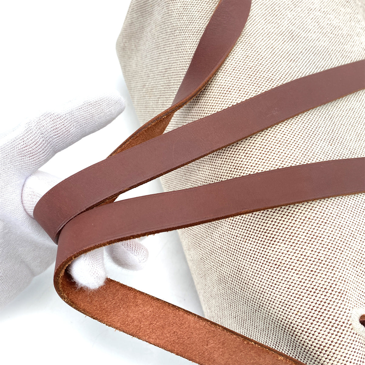 HERMES HER BAG AD PM NATUREL BROWN TOILE H BACK PACK □E 90260126