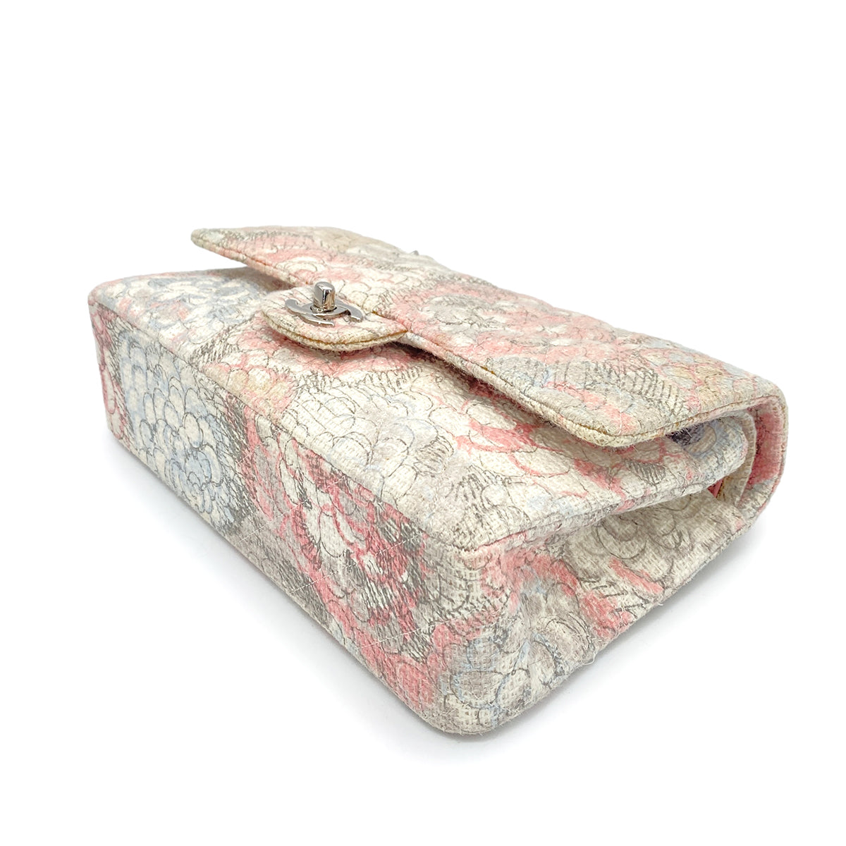 CHANEL MATELASSE CAMELLIA CHAIN SHOULDER BAG MULTICOLOR TWEED 90260129
