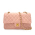 CHANEL VINTAGE CLASSIC FLAP MEDIUM CHAIN SHOULDER BAG PINK LAMB SKIN 90260131 - PURPOSE