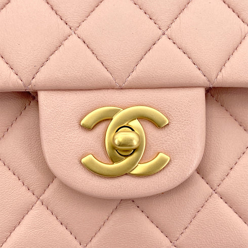 CHANEL VINTAGE CLASSIC FLAP MEDIUM CHAIN SHOULDER BAG PINK LAMB SKIN 90260131 - PURPOSE