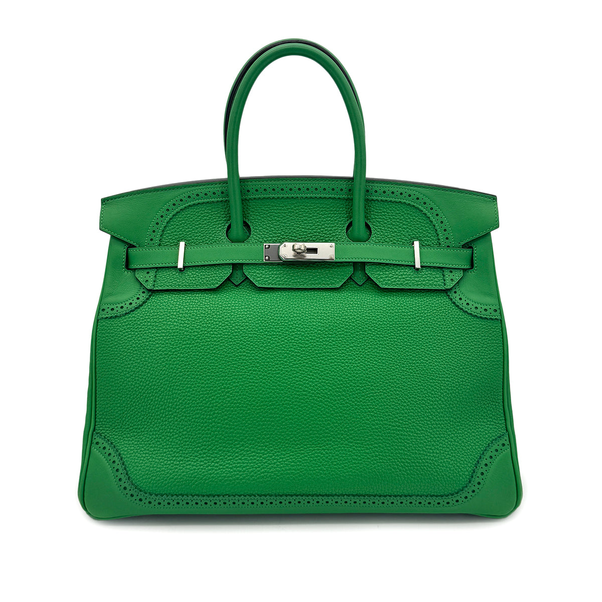 HERMES BIRKIN 35 GHILLIES BAMBOU TOGO SWIFT HAND BAG □R SHW 90260140