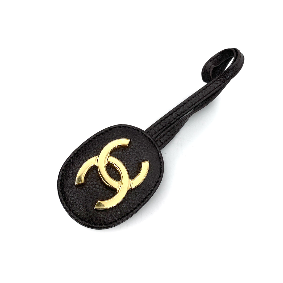 CHANEL VINTAGE BOSTON HAND SHOULDER BAG DARK BROWN CAVIAR SKIN 90260146