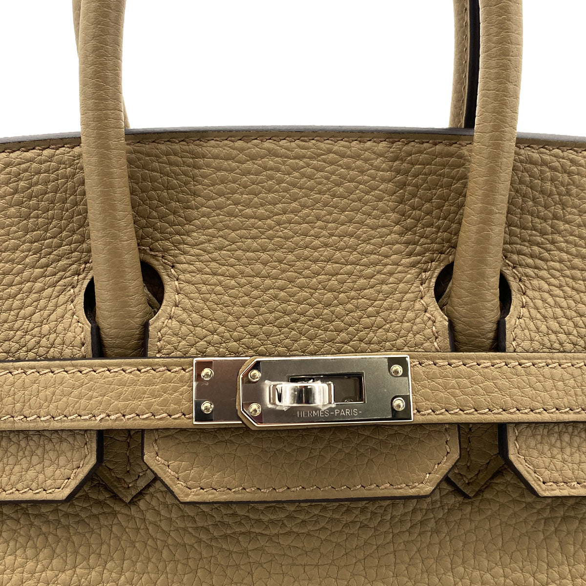 HERMES BIRKIN 25 BEIGE MARFA TOGO HAND BAG W SHW 90260153