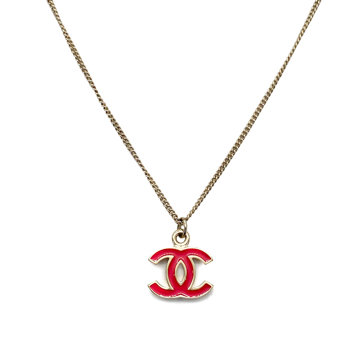 CHANEL NECKLACE COCOMARK PINK ACCESSORY 04A 90260156