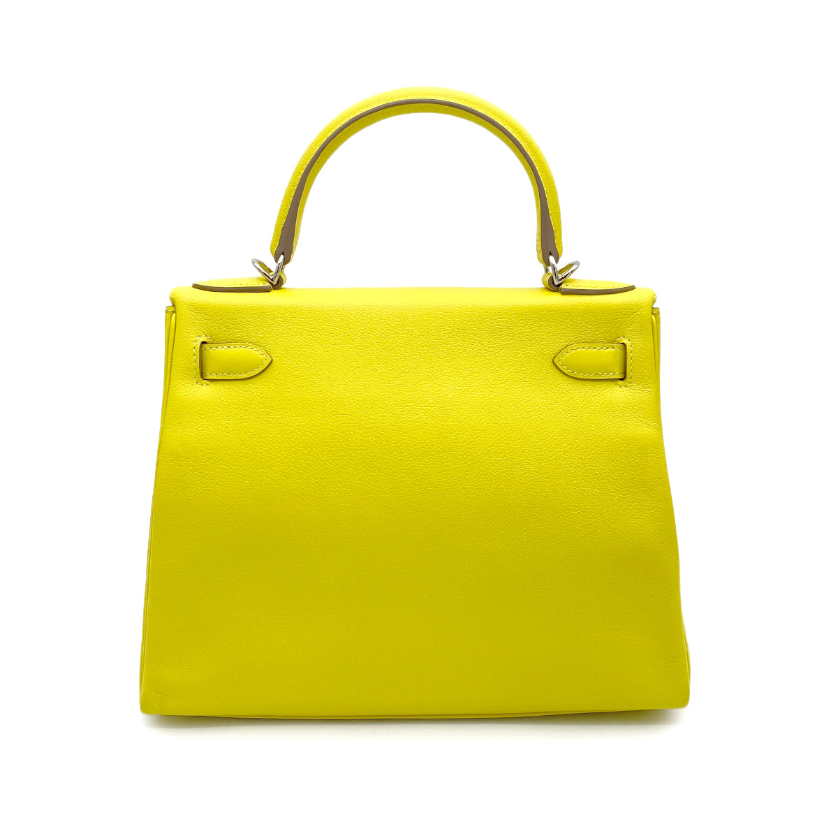 HERMES KELLY 28  RETOURNE LIME EVERCOLOR HAND SHOULDER BAG Y SHW 90260175