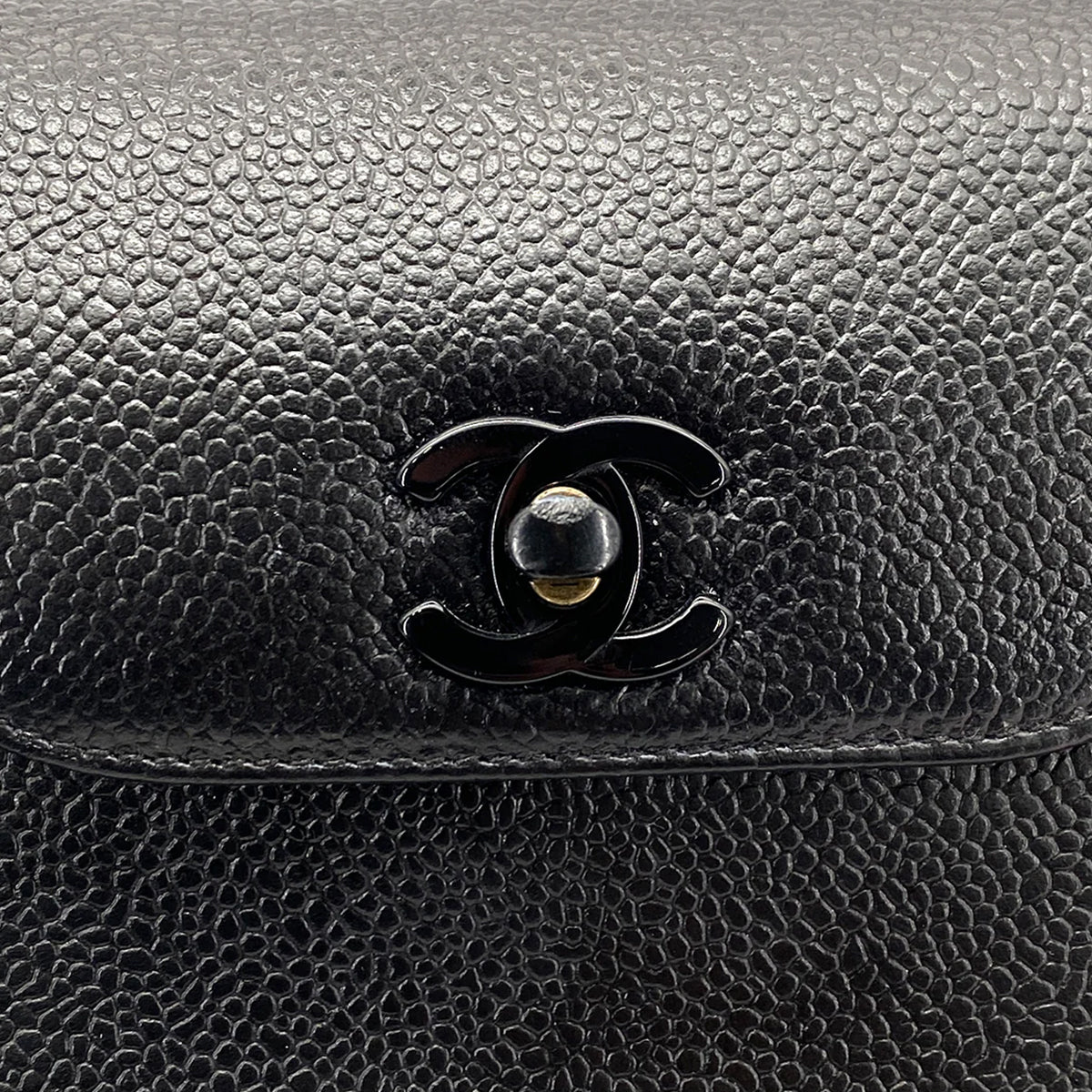 CHANEL VINTAGE HAND BAG BLACK CAVIAR SKIN 90260189