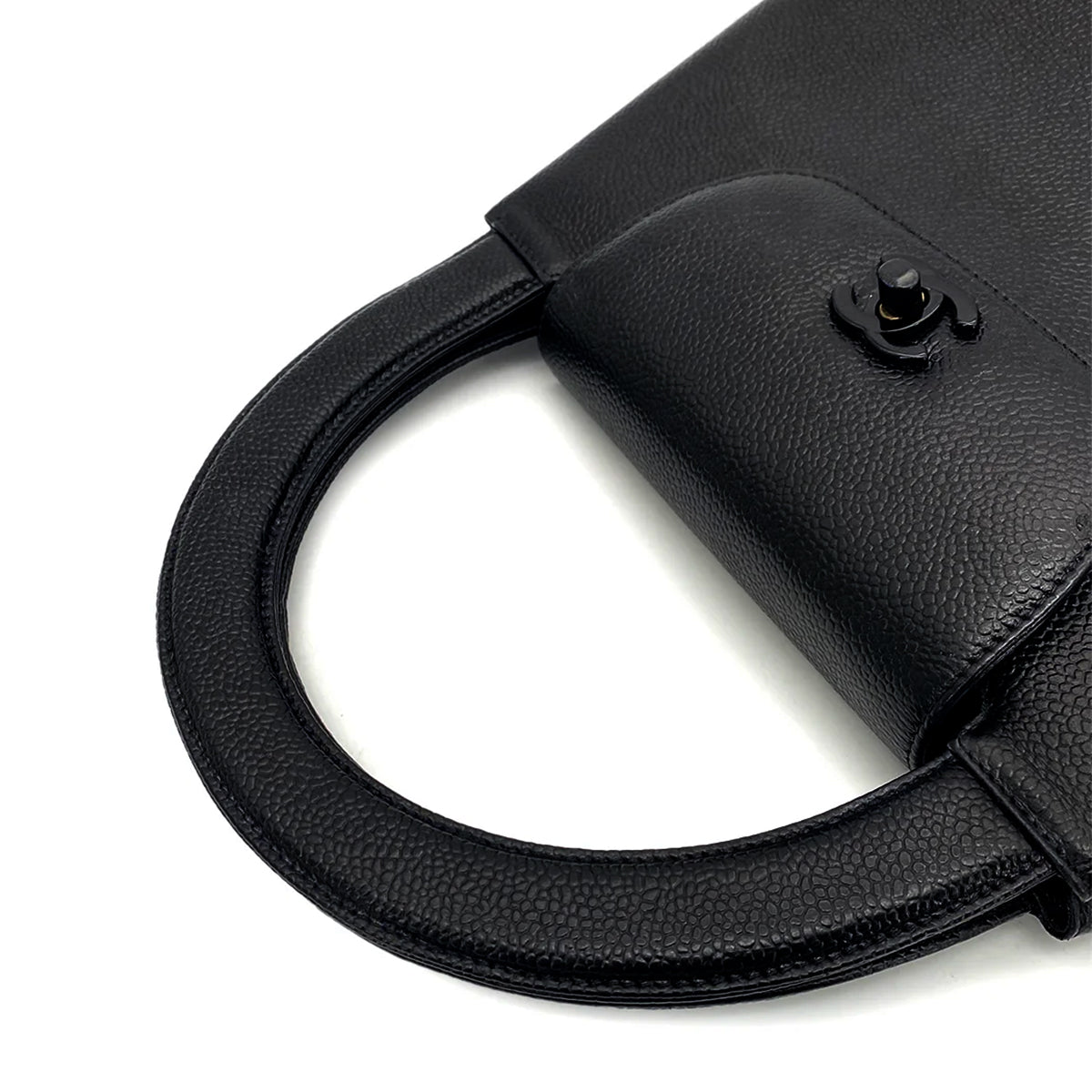 CHANEL VINTAGE HAND BAG BLACK CAVIAR SKIN 90260189