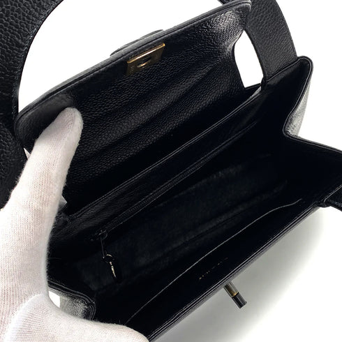 CHANEL VINTAGE HAND BAG BLACK CAVIAR SKIN 90260189 - PURPOSE