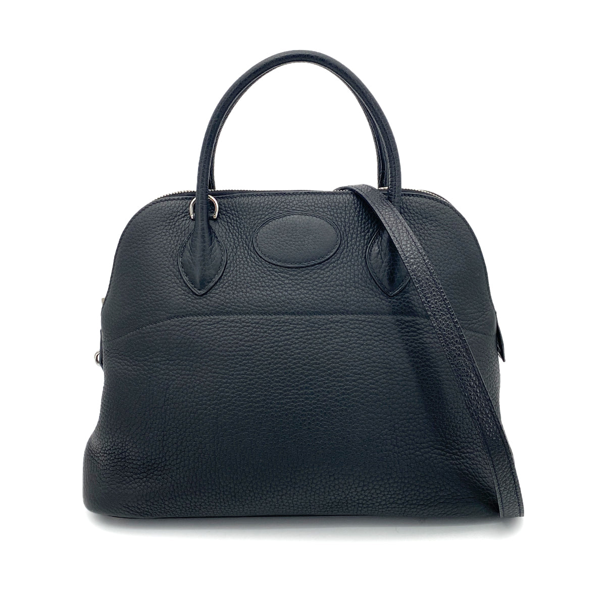 HERMES BOLIDE 31 BLACK TAURILLON CLEMENCE HAND SHOULDER BAG □J SHW 90260426