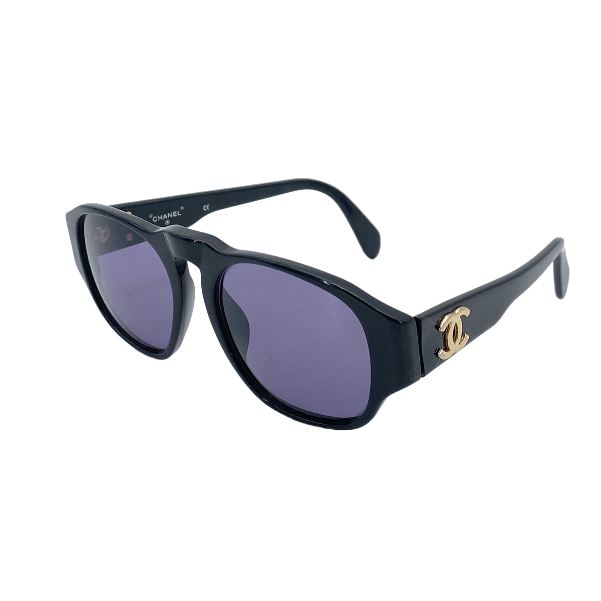 CHANEL VINTAGE SUNGLASSES COCOMARK BLACK EYEWEAR 90260443