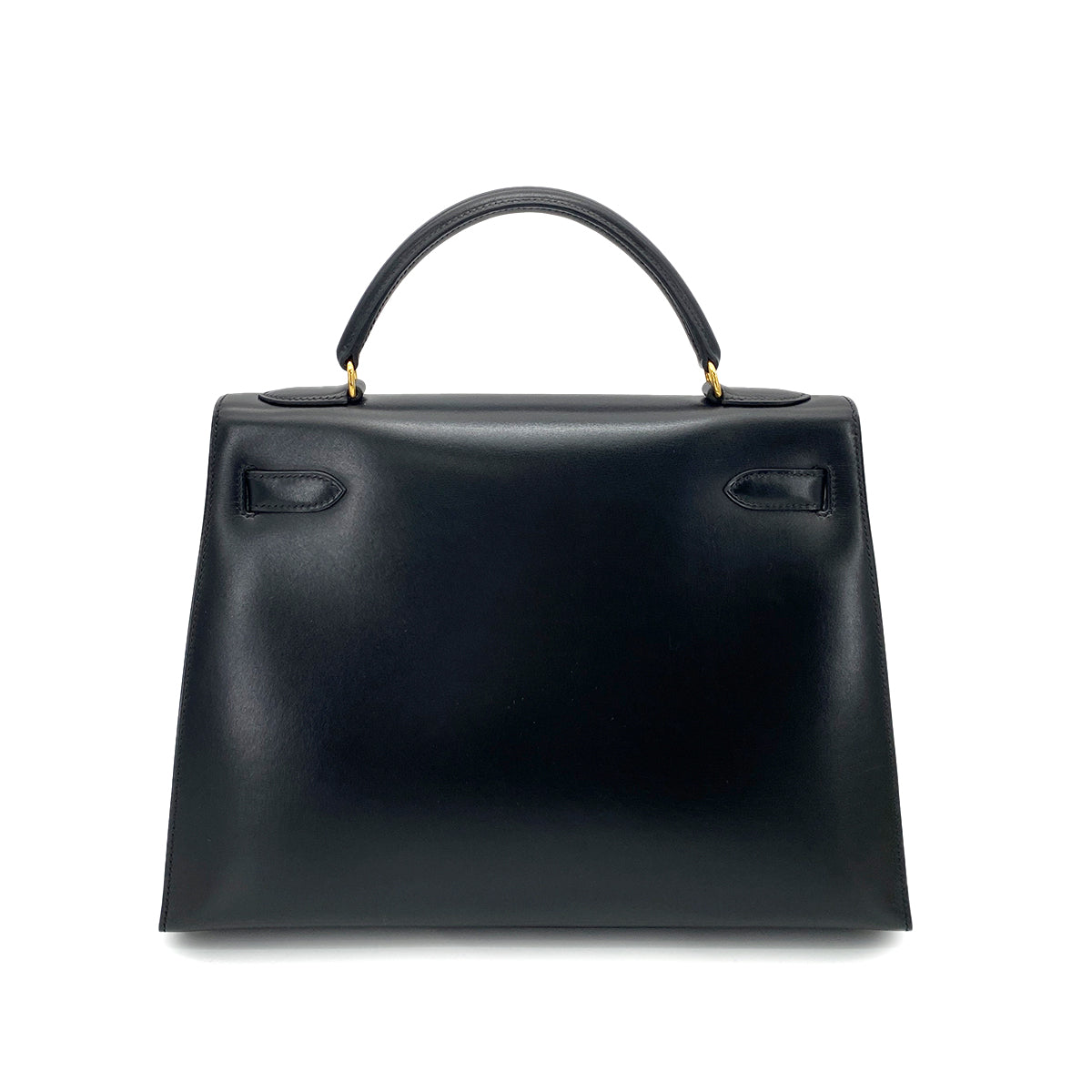 HERMES KELLY 32 SELLIER BLACK BOXCALF HAND SHOULDER BAG 〇Z GHW 90260461
