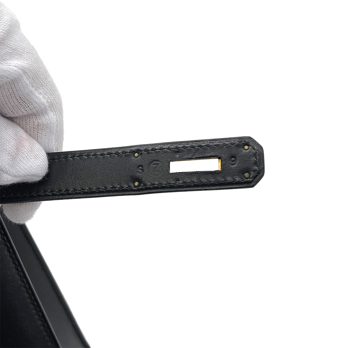 HERMES KELLY 32 SELLIER BLACK BOXCALF HAND SHOULDER BAG 〇Z GHW 90260461