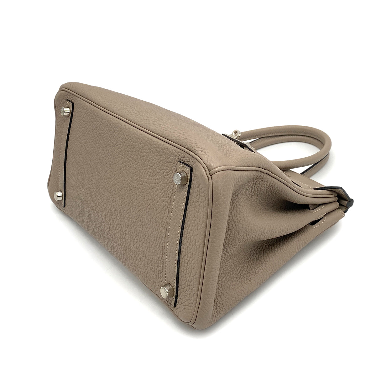 HERMES BIRKIN 30 GRIS TOURTERELLE TAURILLON CLEMENCE HAND BAG □N SHW 90260466