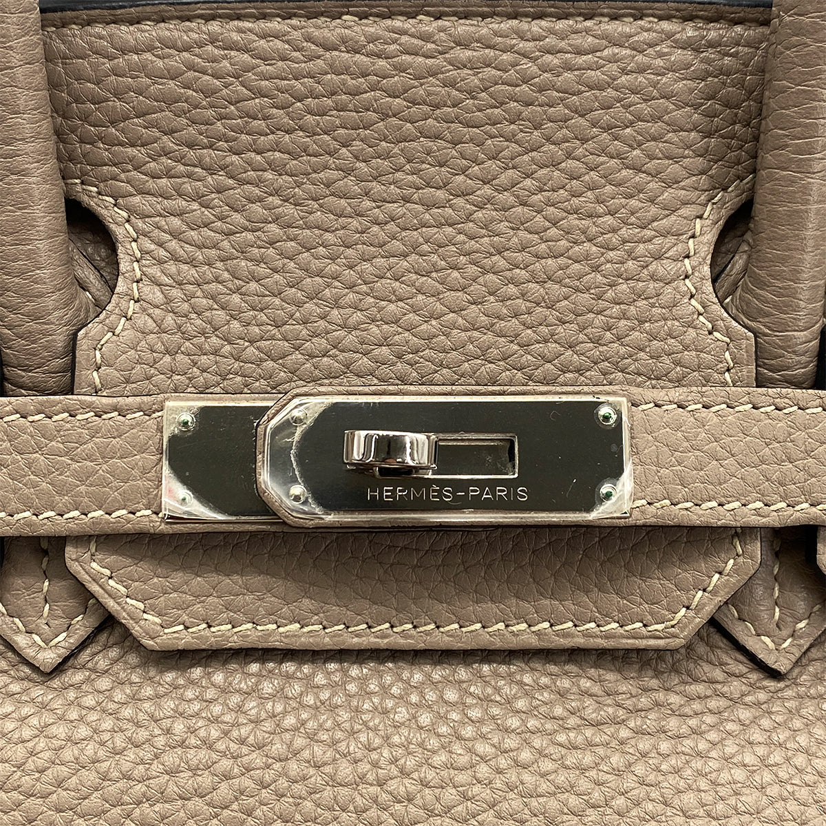 HERMES BIRKIN 30 GRIS TOURTERELLE TAURILLON CLEMENCE HAND BAG □N SHW 90260466