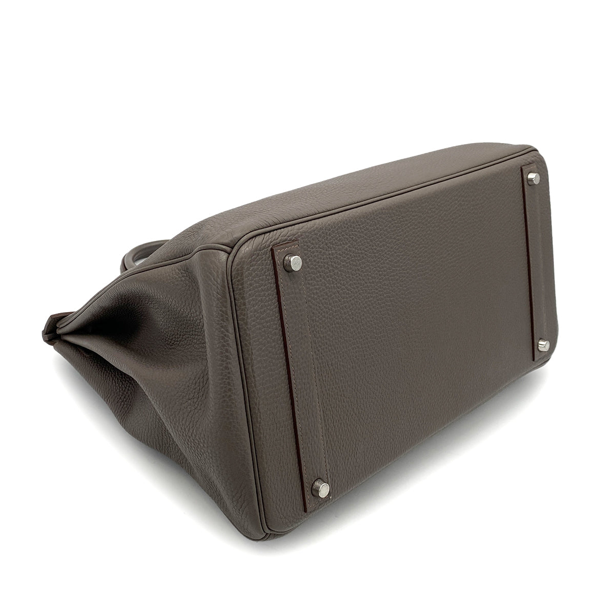 HERMES BIRKIN 40 ETAIN TAURILLON CLEMENCE HAND BAG □O SHW 90260470