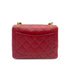 CHANEL VINTAGE MINI SQUARE 17 CHAIN HAND BAG RED LAMB SKIN 90260487 - PURPOSE