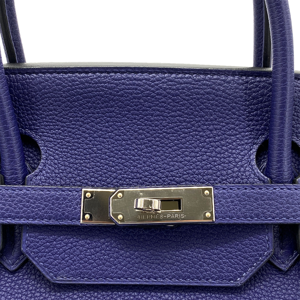 HERMES BIRKIN 40 BLUE ENCRE TOGO HAND BAG C SHW 90260491