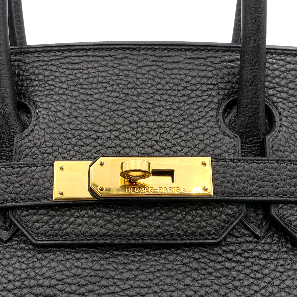HERMES BIRKIN 30 BLACK TOGO HAND BAG □G GHW 90260492